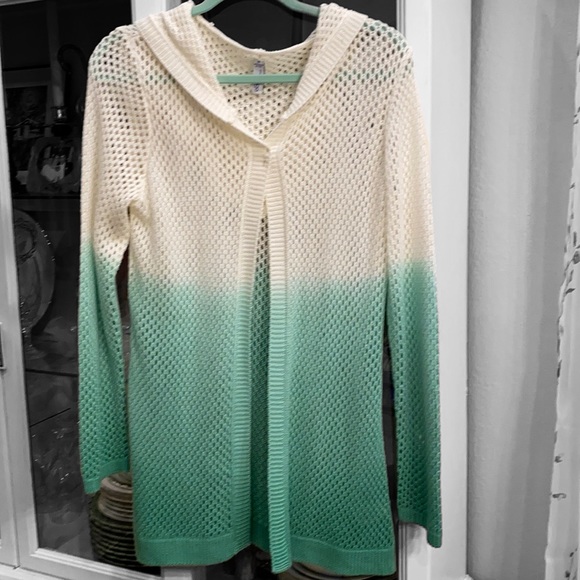 Indigo ombré hoodie sweater / beach cover up - Picture 3 of 6